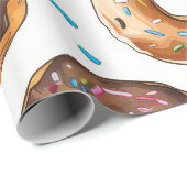 Süße und farbenfrohe Donut-Muster Geschenkpapier (Rolleneckpunkt)