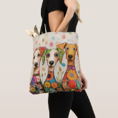 Süße und farbenfrohe Welpen Design Tasche (Von Nahem)