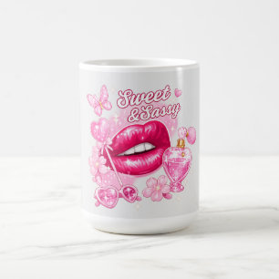 Süße und freche rosa Coquette-Tasse Kaffeetasse