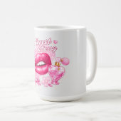 Süße und freche rosa Coquette-Tasse Kaffeetasse (VorderseiteRechts)