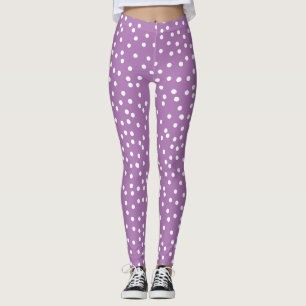 Süße und gepflegte Pünktchen-Leggings in Lila Leggings