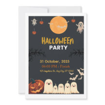 Süße und gruselige Halloween-Feier-Einladung