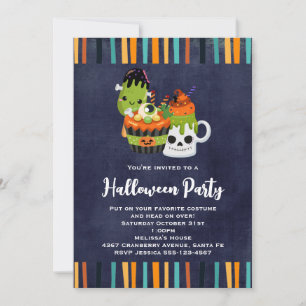 Süße und gruselige Halloween-Party Einladung