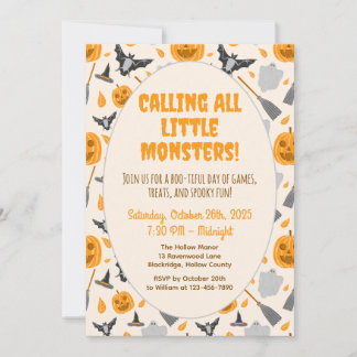 Süße und gruselige Halloween-Party-Einladung Einladung
