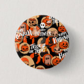 Süße und gruselige Halloween-Spooky-Vibes Button (Vorderseite)