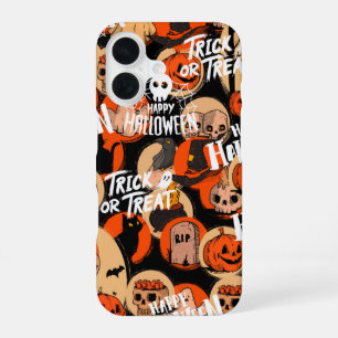 Süße und gruselige Halloween-Spooky-Vibes iPhone 16 Hülle