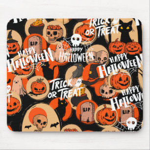Süße und gruselige Halloween-Spooky-Vibes Mousepad