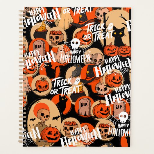 Süße und gruselige Halloween-Spooky-Vibes Planer (Vorderseite)