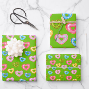 Süße und helle Donuts Donuts Serie Design 1 Geschenkpapier Set
