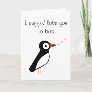 Süße und kitschige Valentinstagskarte mit einem Pa Karte