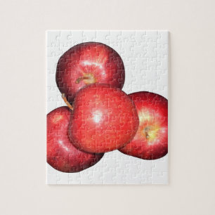 Süße und knackige rote Äpfel - Bio-Obst-Druck Puzzle