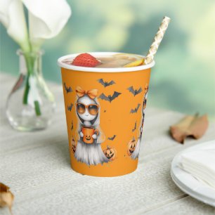 Süße und kokette Halloween Kleine Mädchen-Papierbe Pappbecher
