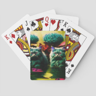 Süße und künstlerische Katzen-Poker-Karten Spielkarten