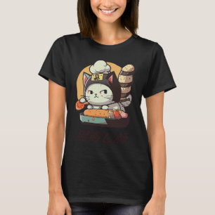 süße und launische Katze, die es zum Neko-Sushi ma T-Shirt