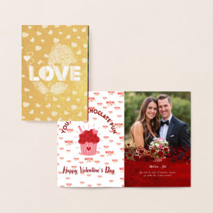 Süße und lustige Foto-Personalisierung zum Valenti Folienkarte