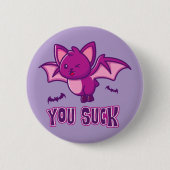 Süße und lustige Halloween-Vampirfledermäuse, ihr Button (Vorderseite)