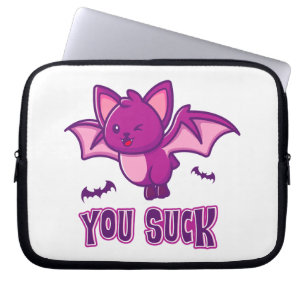Süße und lustige Halloween-Vampirfledermäuse, ihr Laptopschutzhülle