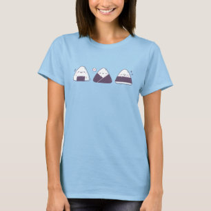 Süße und lustige japanische Onigiri-Trio-Doodle T-Shirt