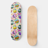 Süße und lustige Oster-Eier-Cartoon Skateboard (Vorderseite)