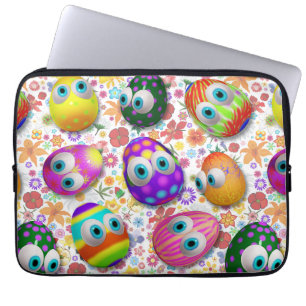 Süße und lustige Ostereier Cartoon Laptopschutzhülle