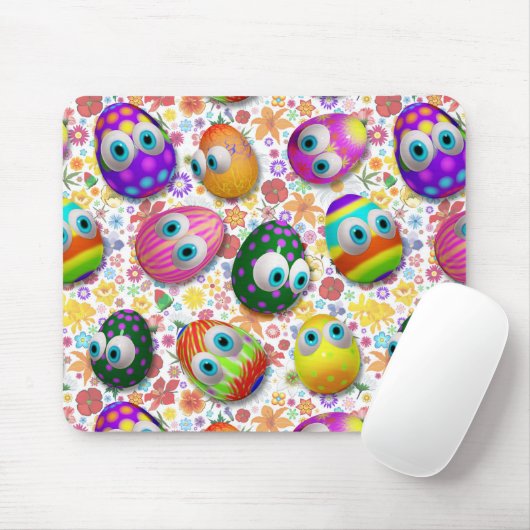 Süße und lustige Ostereier Cartoon Mousepad (Mit Mouse)