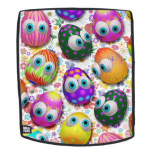 Süße und lustige Ostereier Cartoon Rucksack