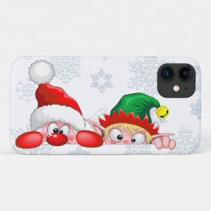 Süße und lustige Weihnachtsmann- und Elf-Figuren s Case-Mate iPhone Hülle