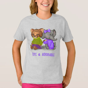 Süße und niedliche Gepard- und Elefantenfreunde T-Shirt