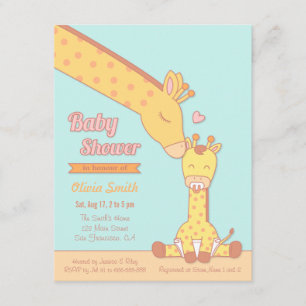 Süße und Niedliche Giraffen-Baby-Party-Einladungen Einladung
