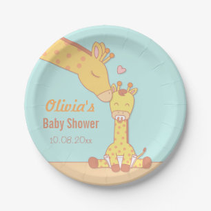 Süße und Niedliche Giraffen-Baby-Partyartikel Pappteller
