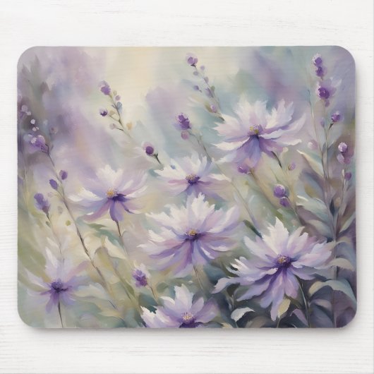 Süße und romantische lila Blumen Mousepad (Vorne)