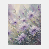 Süße und romantische violette Blumen Fleecedecke (Vorderseite)