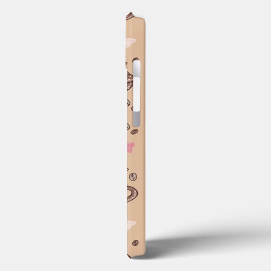 Süße und salzige Leckereien Beige Muster Case-Mate iPhone Hülle (Rückseite / Links)