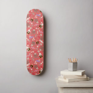 Süße und salzige Leckereien Rotes Muster Skateboard