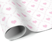 Süße und sanfte rosa kleine Herzen Geschenkpapier (Rolleneckpunkt)