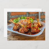 Süße und saure Hühner Postkarte (Vorne/Hinten)