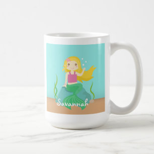 Süße und schöne Meerjungfrau für unter dem Meer Kaffeetasse