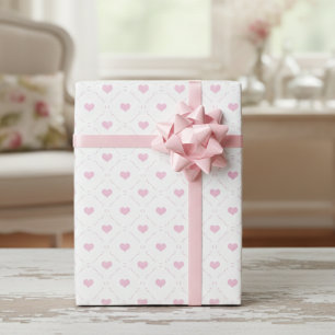 Süße und weiche rosa kleine Herzen Geschenkpapier