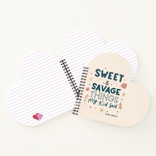 Süße und wilde Dinge, die mein Kind gesagt hat Zit Notizblock (Innenseite)