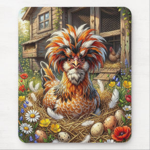 Süße und wunderliche polnische Hühnerstall Mousepad