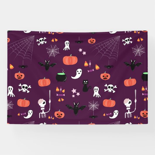 Süße unheimliche Halloween-Kunst Banner (Horizontal)