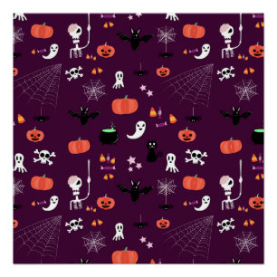Süße unheimliche Halloween-Kunst Poster