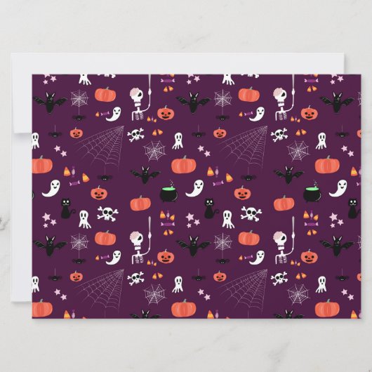 Süße unheimliche Halloween-Kunst Save The Date (Vorderseite)
