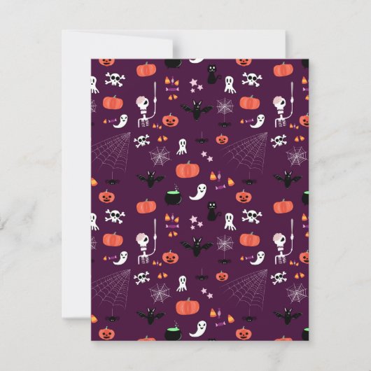 Süße unheimliche Halloween-Kunst Save The Date (Vorderseite)