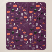 Süße unheimliche Halloween-Kunst Sherpadecke (Vorderseite)