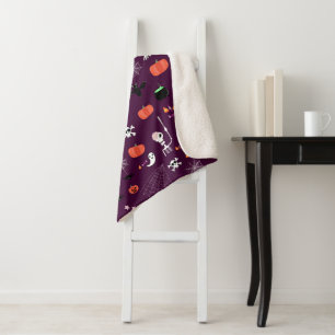 Süße unheimliche Halloween-Kunst Sherpadecke