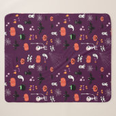 Süße unheimliche Halloween-Kunst Sherpadecke (Vorderseite (Horizontal))