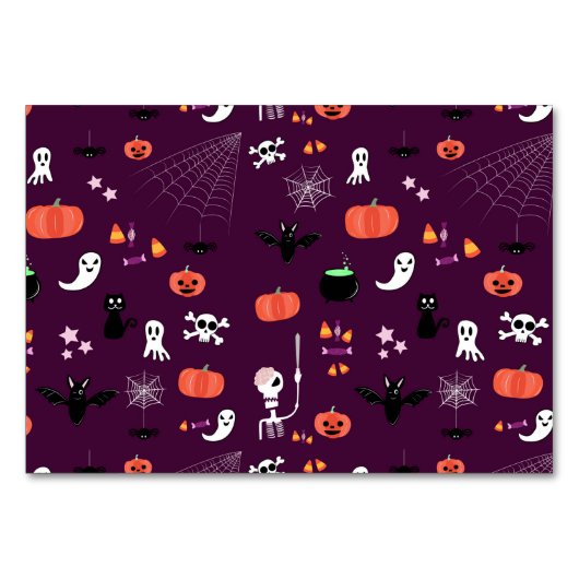 Süße unheimliche Halloween-Kunst Tischnummer (Vorderseite)