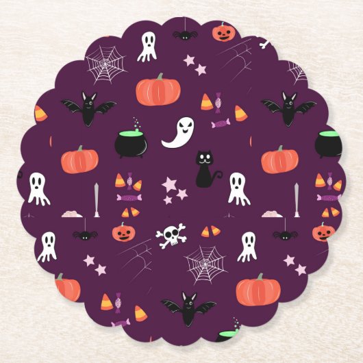 Süße unheimliche Halloween-Kunst Untersetzer (Vorderseite)