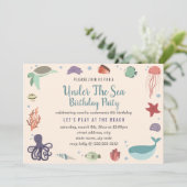 Süße unter dem Kindergeburtstag Einladung (Stehend Vorderseite)